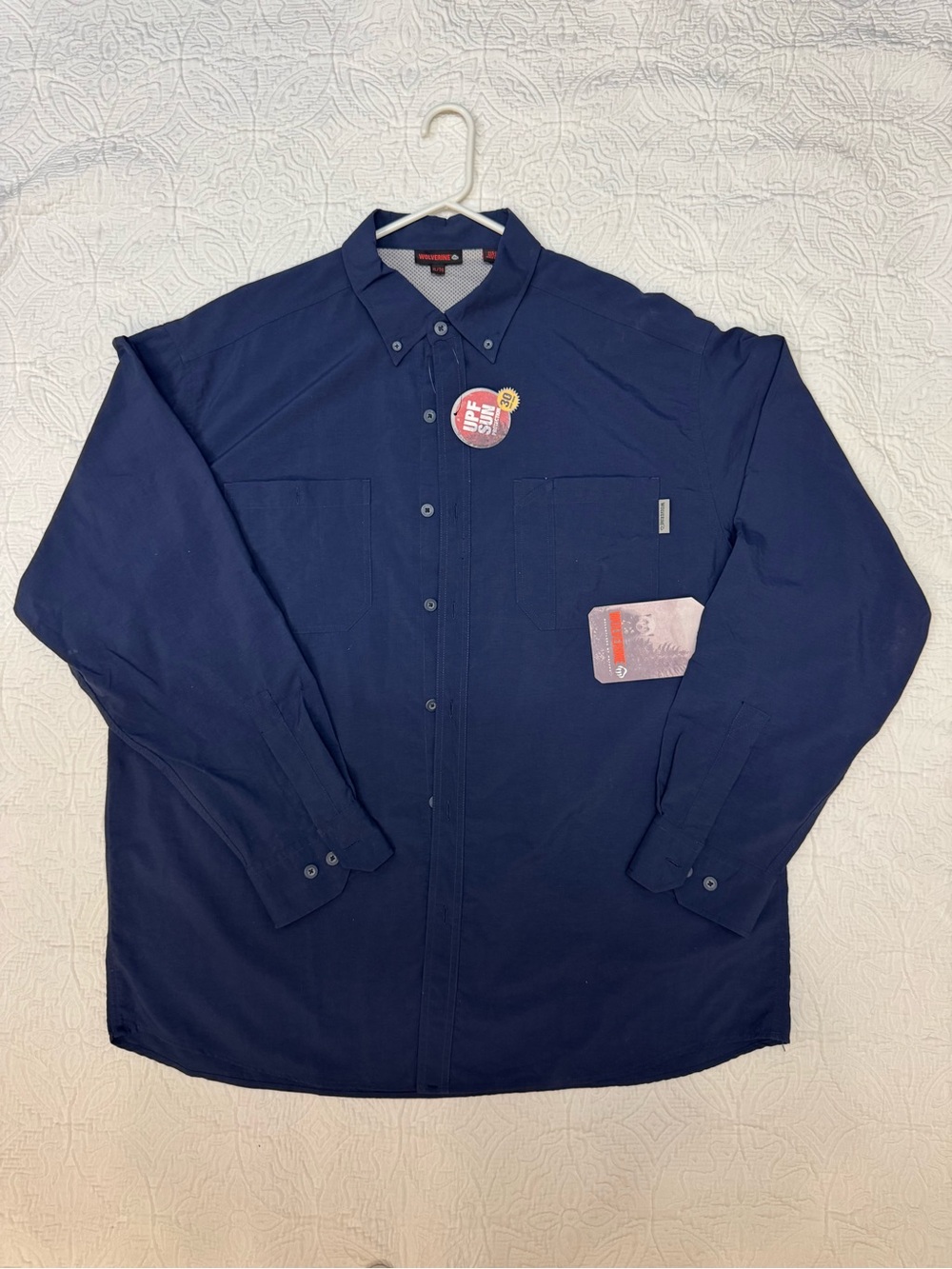 Men’s Wolverine Navy Work Shirt